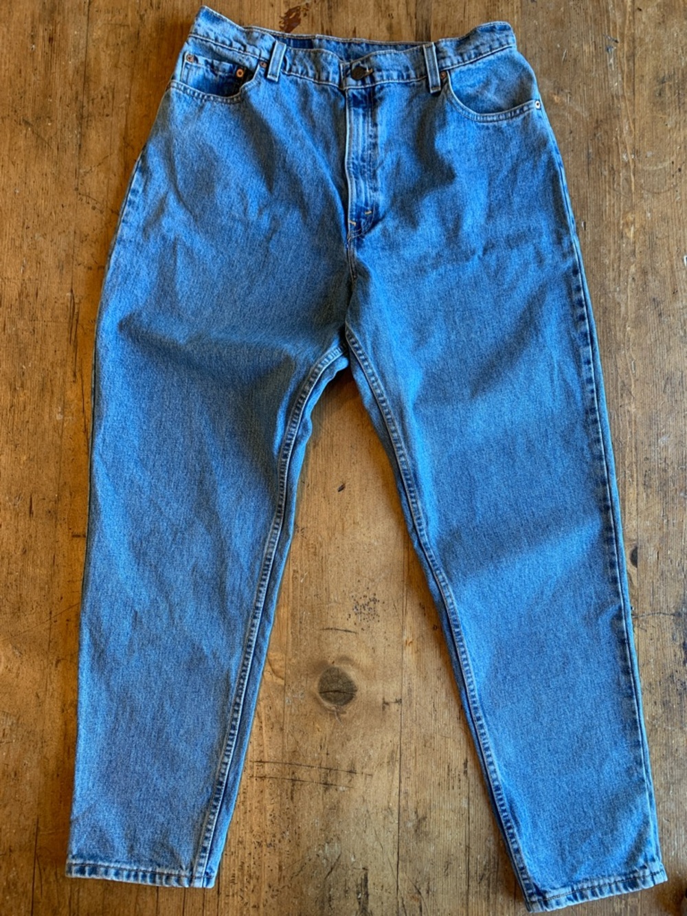 Levi's Womens 551 Light Blue High Waisted Tapered Jeans